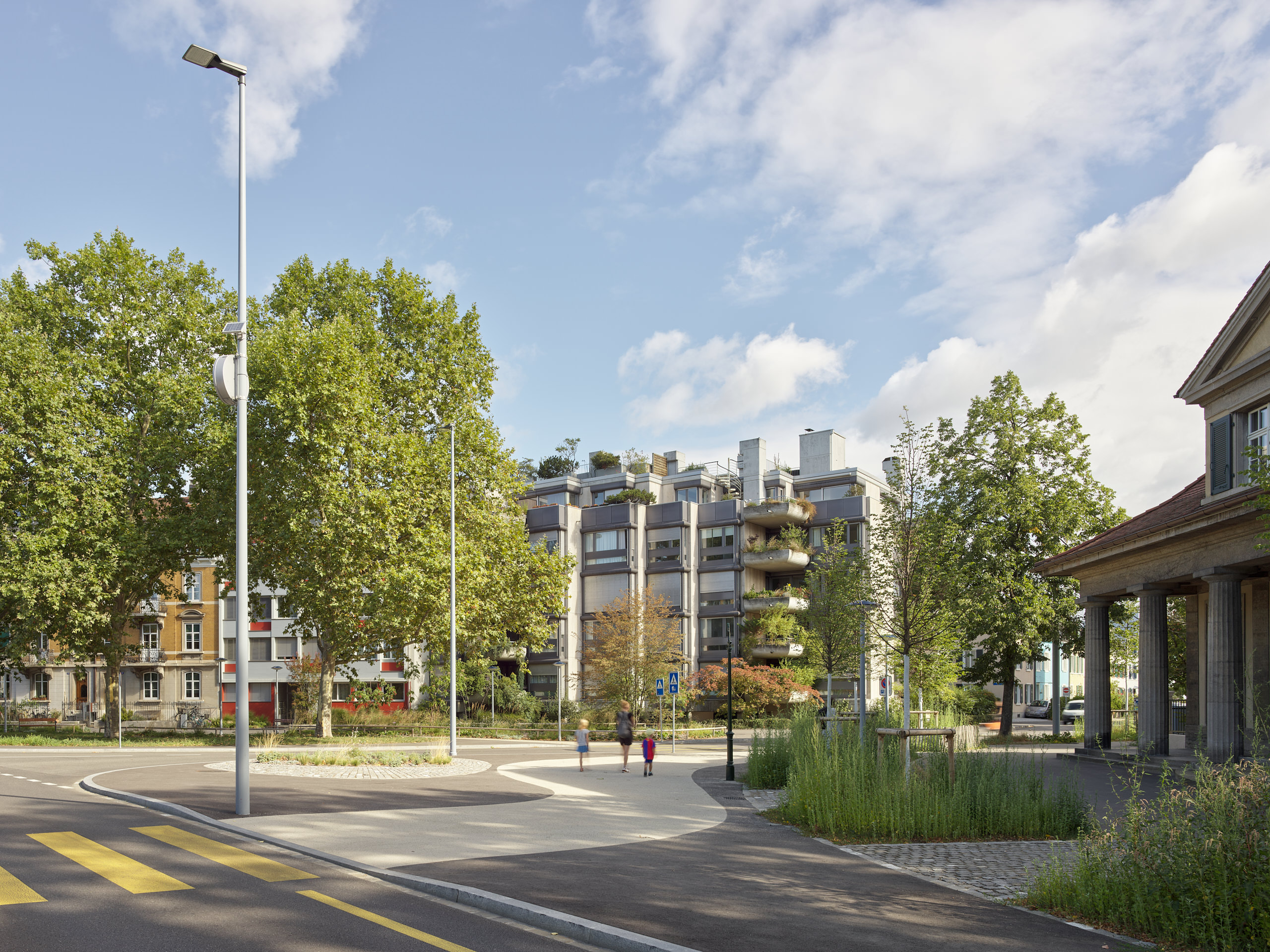 Tiefbauamt Basel · Platzgestaltung Wielandplatz · Aufnahmen 08.2023